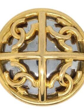 Chanel Medallion Brooch Pin Gold 93P/1272 146305